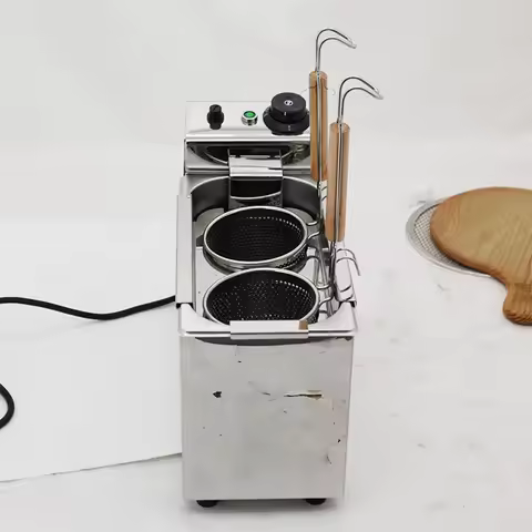 220V Double-Boiler Noodle Cooker, Multifunctional Commercial Electric Hot Pot Cooker, Stainless Stee