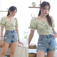 JIA Fashion New DEROSE SMOCK SABRINA TOP Sexy Blouse TrendyWanita Latest Blouse/