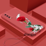 Casing Rose vivo y20 y11s y12a y12s y20a y20g y20i y20s y20 2021 Phone Case Ultra thin liquid smooth