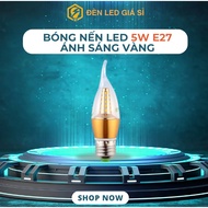 5W E27 LED Candle Bulb - Yellow Light