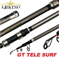 18.2kg - 22.7kg Max drag Ajiking GT Tele Surf Portable Telescopic Fishing Rod Surf Pantai (13'0-15'0