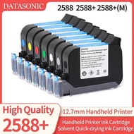 2588+ 2588 2588+M Handheld Fast Dry Eco Soent Print Height 12.7mm jet Printer Colorful Cartridge