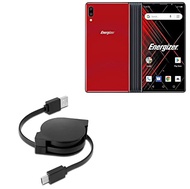 BoxWave Cable Compatible with Energizer Power Max P8100S - miniSync - USB-A to USB Type-C, Retractab