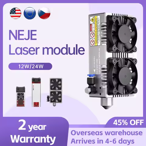 NEJE 12W/24W E40/E80/A40640 450nm optical laser module for professional CNC engraving, shipped from 