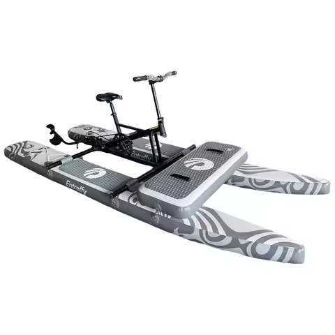 New Trendy Hydrofoil Inflatable Water Bike Floating Cycle Sea Water Pedal Bike Boat PVC Material 6-8