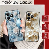 Realme C51 / C53 / C60 / C61 / Note 50 / 60 / C65S case with colorful flower print casing realme c53