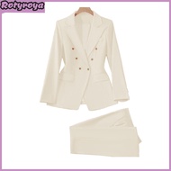 Rotyroya Casual Women Suit Women Suit Women Two-piece Suit Spring Autumn Business Casual Set – Long 