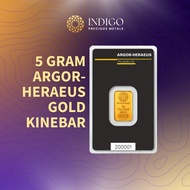 5 Grams Argor-Heraeus Gold Kinebar/Minted Bar