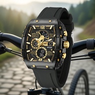 SMAEL 8109 Barrel Dial Men's Quartz Watch, Curved Arc Mirror, Sport Brand, Dual Time & Waterproof  S