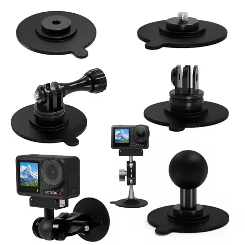 Helmet Adhesive Sticker Base 1/4 Screw Car Dashboard Phone Holder Mount for Gopro 13 Insta360 X5 OSM