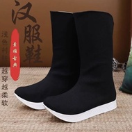 Opera Shoes Ancient Boots Men Ancient Style New Chinese Style Singing Shoes Black Embroidered Soap S