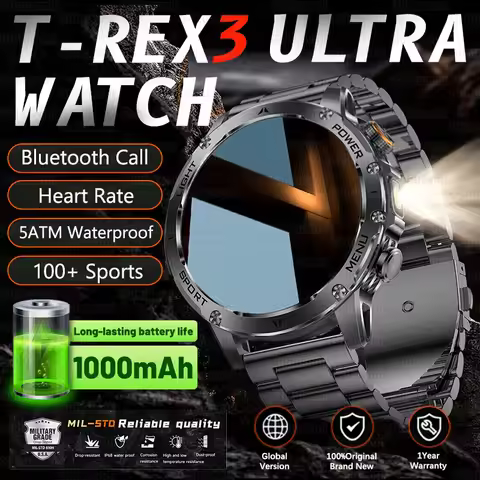 New Military T-REX3 Ultra Smart Watch 1000Mah Battery Voice Call GPS Track 5ATM Waterproof Tactics S