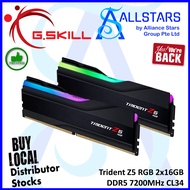 (ALLSTARS : We are Back PROMO) G.Skill Trident Z5 RGB 2x16GB DDR5 7200MHz CL34 (F5-7200J3445G16GX2-TZ5RK) (Warranty Ltd Lifetime with Corbell)