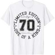 Men's cotton T-shirt 70 Year Old Gifts Vintage 1955 Limited Edition 70th Birthday T-Shirt Fast Shipp