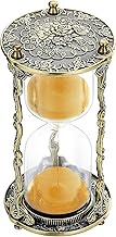 SuLiao Hourglass Sand Timer 60 Minute, 60 Min Mandala Rose Engraving Brass Gold Sand Clock,Antique R