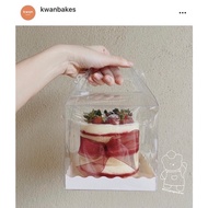 HICCUP Price 1pcs 》》 6inch cake box 5inch tall clear cake box packaging transparent cake box