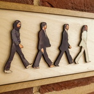 Abbey Road Classic Cover Wooden Decor | The Beatles Music Theme Wall Hanging Ornament