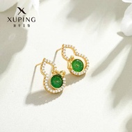 GW Jewellery Fashion Accessories Subang Emas 916 Korea &amp; Bangkok- 1 Pasang Subang Earrings Gold Plated anting perempuan GOLD AND JADE jade