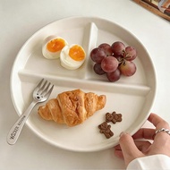 Divided Plate 211 Healthy Diet Partition Plate Ceramic Breakfast Plate Weight Loss Portion Control D
