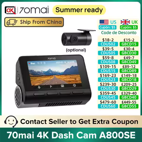 70mai Dash Cam 4K A800SE UHD A800S Upgraded Version Support Dual-Channel 24H Parking Monitor Superca