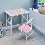 兒童寫字桌子家用可摺疊桌學生書桌小孩作業課桌簡易學習桌椅超孟
