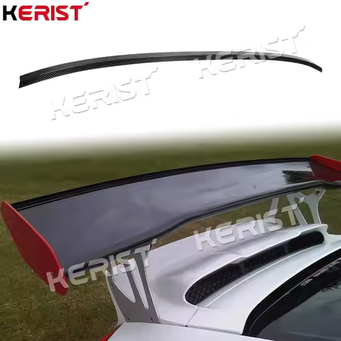 Small Rear Wing Carbon Fiber Gurney Flap spoiler Fin Splitters For Porsche 911 GT3 RS 2016-2019
