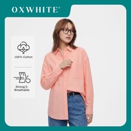 Oxwhite Women Long Sleeve Oxford Oversized Shirt Long Sleeve Shirt Women Long Sleeve Blouse Women