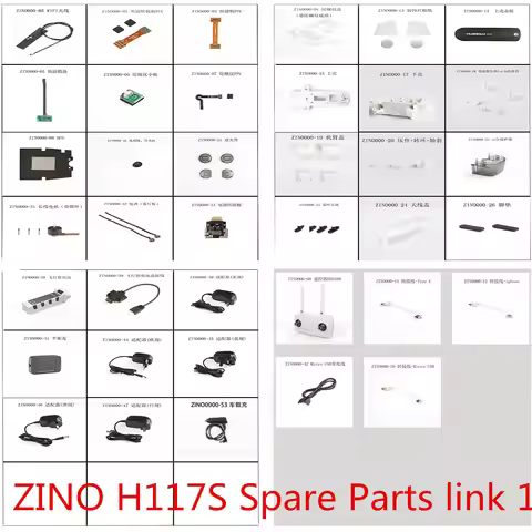 Hubsan Zino H117S RC Drone Spare Parts zino000-01~zino000-35/43/48 All accessories link 1