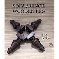 KAKI SOFA/Wooden Leg / Sofa Wooden Leg / Solid Wooden Leg / ATTIC FURNITURE GCE SOLID WOODEN SOFA LE