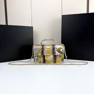 [Zivy Boutique] High-Quality Snakeskin Pattern Handbag Chain Shoulder Messenger Bag Dinner Party Dat