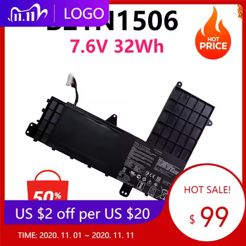 B21N1506 Laptop Battery for Asus EeeBook E502M E502MA E502N/NA/NY E502SA VivoBook E502NA 32Wh 7.6V R