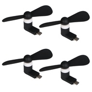 Portable Mini Cell Phone Fan for iPhone 15/15 Pro iPad and Android Cellphones with USB-C Port, 4 PCS