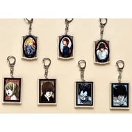 Death Note acrylic keychain, double-sided keychain, Death Note keychain, anime gift, L, Light Yagami