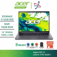 ACER ASPIRE GO 14 AG14-71M-5529 14” LAPTOP ( CU5-125H 16GD5 512SSD / 14" WUXGA / W11H / OFFICE OPI )