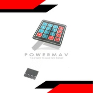 4x4 Keypad Membrane Thin Flexible Adhesive Backing 16 Key Matrix Keypad 4 Rows x 4 Columns for Ardui