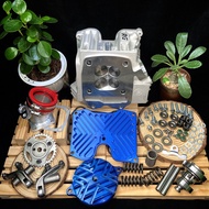 #ฝาสูบ4วาล์วRg Exciter ใส่เวฟ125 ใบวาว19/22- 21/24 22/25 24/27 รองรับลูก56-77มิล ใส่เวฟ125S-R-iบังลม