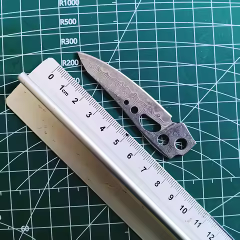 1 Piece Replacement Damascus Steel Blade for Leatherman Skeletool Modify,Excluding pliers