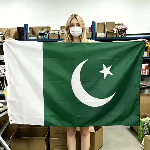 60x90cm 90x150cm 120x180cm Pakistani Flag Pakistan National Tapestry Polyester Banner With Brass Gro