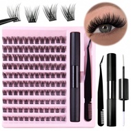 DIY Lash Extension Kit, Lash Clusters With Waterproof Strong Hold Lash Bond And Seal