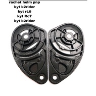 KYT R10 helmet ratchet KYT R10 helmet visor bracket right and Kiri