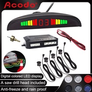 Car Parktronic LED Display Auto Parking Sensor Kit Reverse Backup Car Parking Radar Monitor Detector System With 4 Sensor