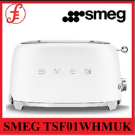 SMEG TSF01WHMUK 950W 50s Style 2 Slice Toaster Extra Wide Slots 3 pre set options Matt White Toaster