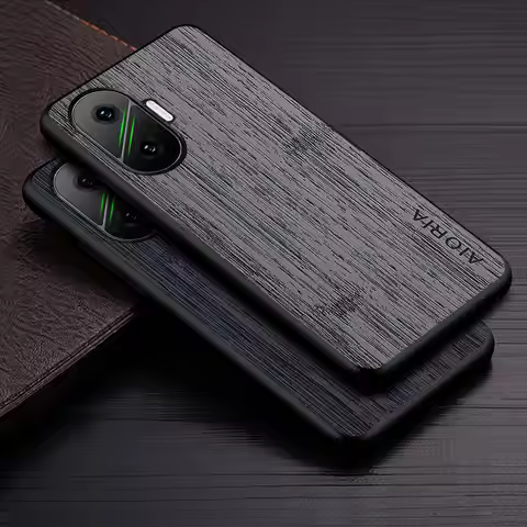 Case for Poco F7 Pro Ultra coque bamboo wood pattern Leather phone cover Luxury funda for xiaomi poc