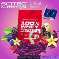 SCITEC NUTRITION Professional 100% Whey Protein Powder Vanilla Very Berry Flavor 500g - High-Quality