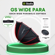 GS Wide Para Parabolic (No Light) 120CM Softbox with Grid Bowens Mount Studio Photography Videograph