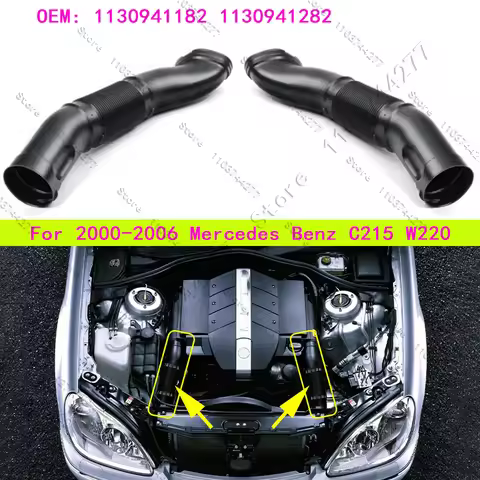 For 2000-2006 C215 W220 Mercedes Benz S430 S500 CL500, S55 AMG, CL55 AMG Air Intake Duct Hose 113094