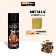 Samurai 040 Sparkling Gold Metallic Colour - Aerosol Coating Spray Paint for Automotive Car Motorcyc