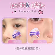 Lyshu Mini Thumb Flocking Blush CP Puff Exquisite Fit Finger No Dead Corners Makeup Clear Natural 3 