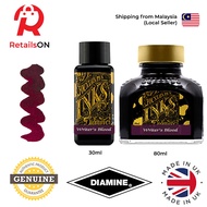 [2021 NEW] Diamine Ink Bottle (30ml / 80ml) - Writer's Blood / Fountain Pen Ink Bottle 1pc (ORIGINAL
