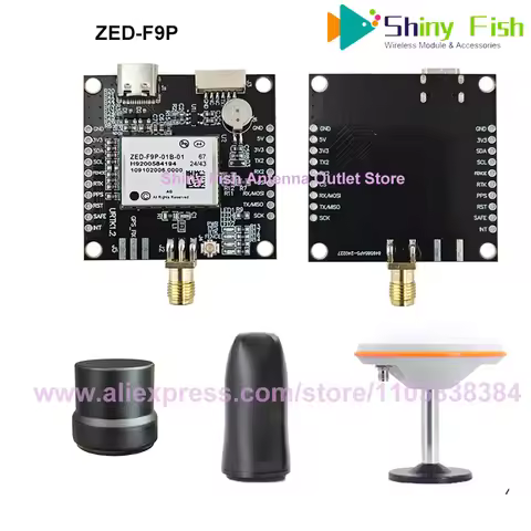 Free Ship RTK GNSS Module ZED-F9P GPS GLONASS Galileo BeiDou Receiver Board with SMA USB for UAV Nav